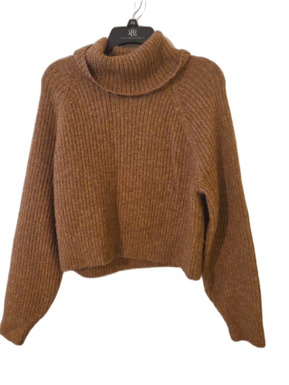 Old Navy Ribbed Brown Turtleneck Sweater